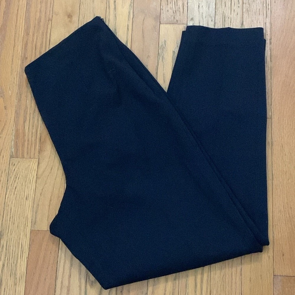 Talbots Womens Navy Blue Stretch High Rise Straight Leg Dress Pants Size 12